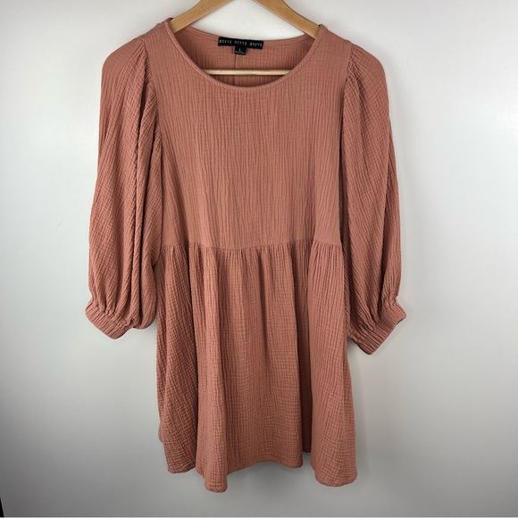 HYFVE Pink Gauze Baby Doll Mini Dress - Picture 6 of 6